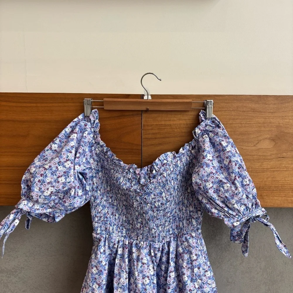 Yumi Kim Tessa Mini Dress in Angel Eyes in Blue, Size L